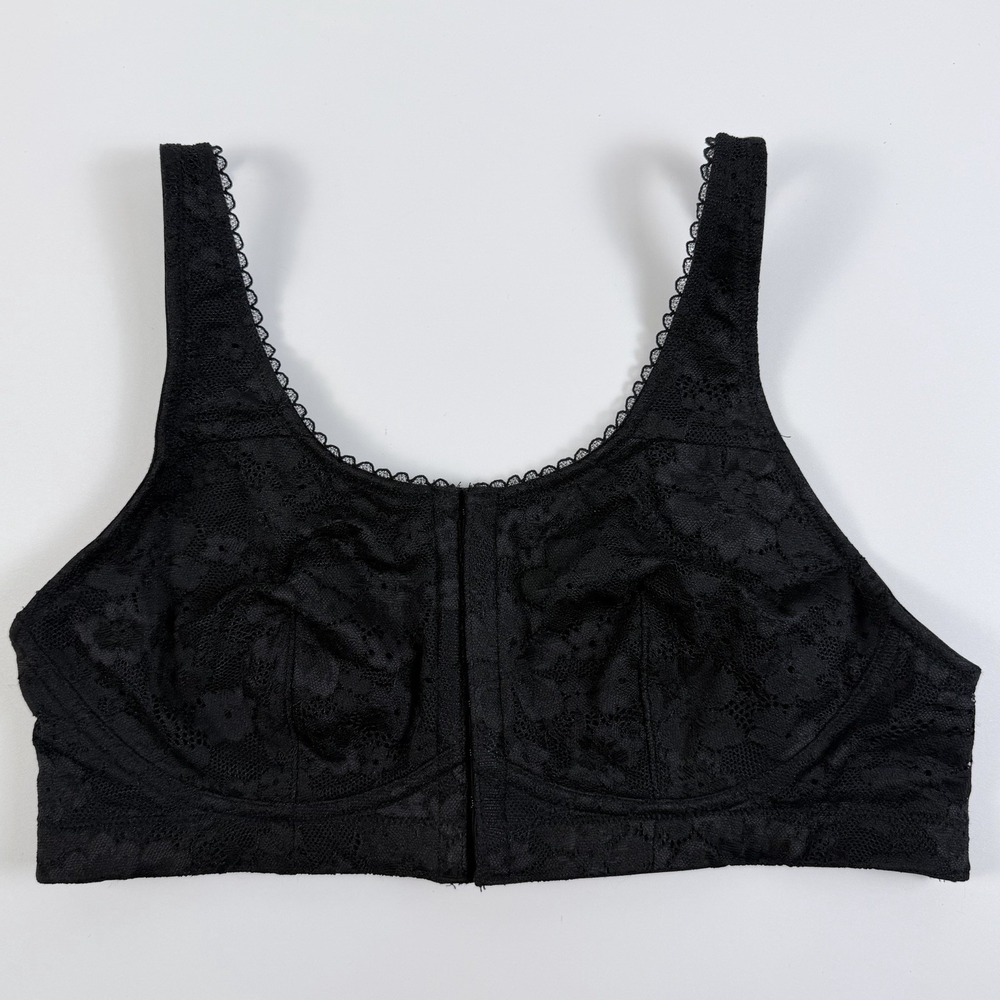 Victoria's Secret Body By Victoria Black Lace Front Closure Mastectomy Bra M NWT - Picture 5 of 7
